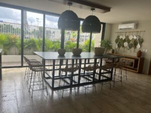 Salón de usos múltiples en departamento en venta en Cancún