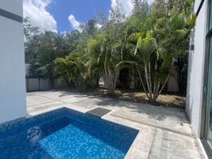 Jardín privado en propiedad en renta en Villa Magna Cancún